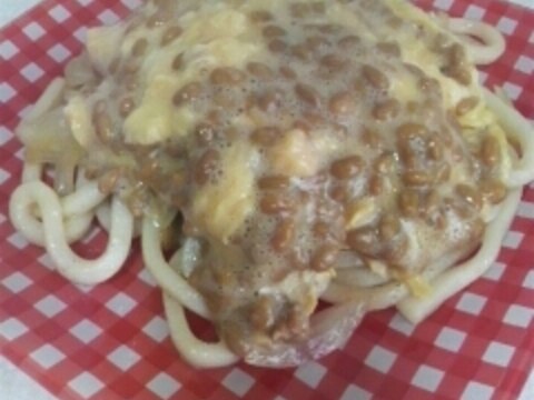 トロトロ納豆オムレツうどん